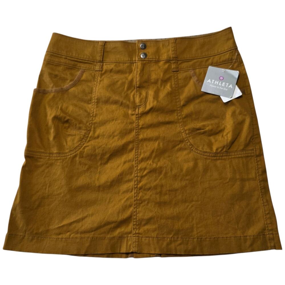 Athleta Tignes Skirt Brown Womens Size 12 Gorpcore Safari Utility Minimalist